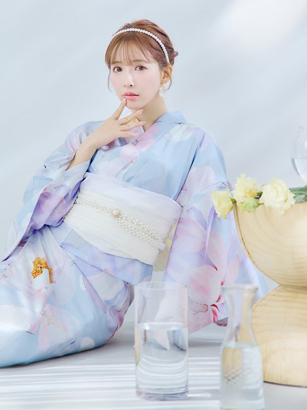 画像9: 【即日発送】シャーベットフラワー牡丹浴衣  【浴衣３点セット 浴衣/帯/下駄】[YMT] (9)