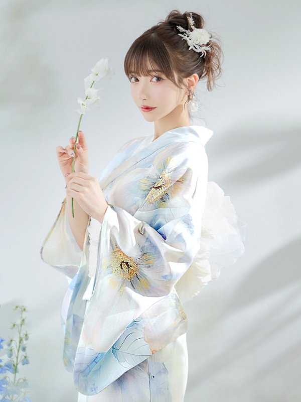 画像12: 【即日発送】アイシーフラワー牡丹浴衣  【浴衣３点セット 浴衣/帯/下駄】[YMT] (12)