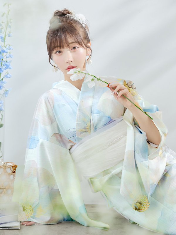 画像15: 【即日発送】アイシーフラワー牡丹浴衣  【浴衣３点セット 浴衣/帯/下駄】[YMT] (15)