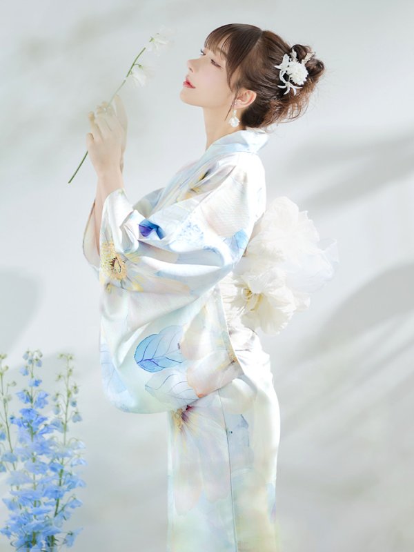 画像9: 【即日発送】アイシーフラワー牡丹浴衣  【浴衣３点セット 浴衣/帯/下駄】[YMT] (9)