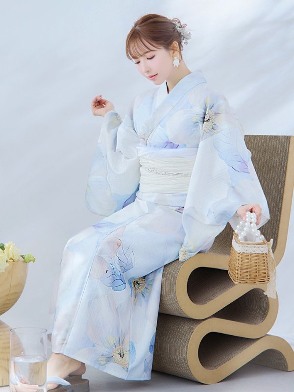 画像11: 【即日発送】アイシーフラワー牡丹浴衣  【浴衣３点セット 浴衣/帯/下駄】[YMT] (11)