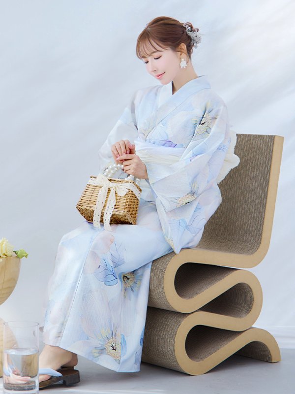 画像12: 【即日発送】アイシーフラワー牡丹浴衣  【浴衣３点セット 浴衣/帯/下駄】[YMT] (12)