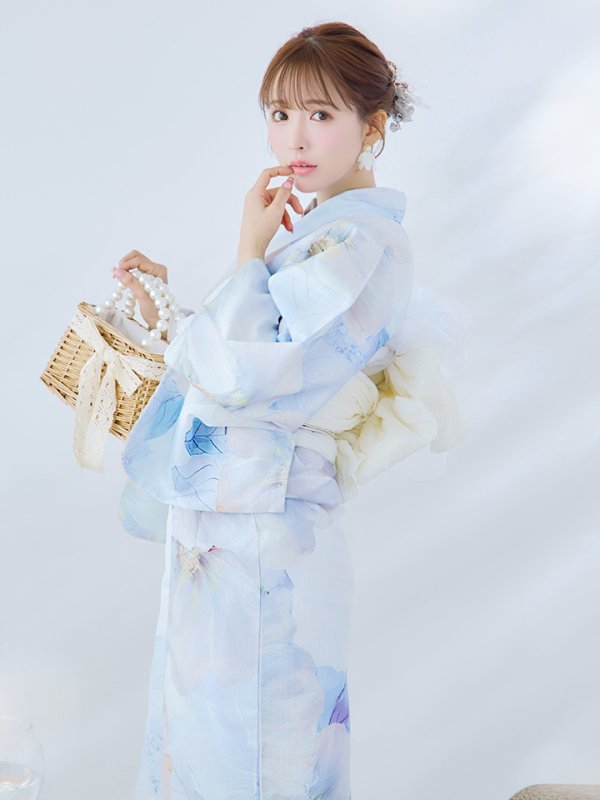 画像5: 【即日発送】アイシーフラワー牡丹浴衣  【浴衣３点セット 浴衣/帯/下駄】[YMT] (5)