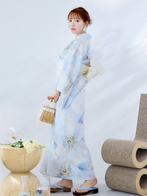 画像6: 【即日発送】アイシーフラワー牡丹浴衣  【浴衣３点セット 浴衣/帯/下駄】[YMT] (6)