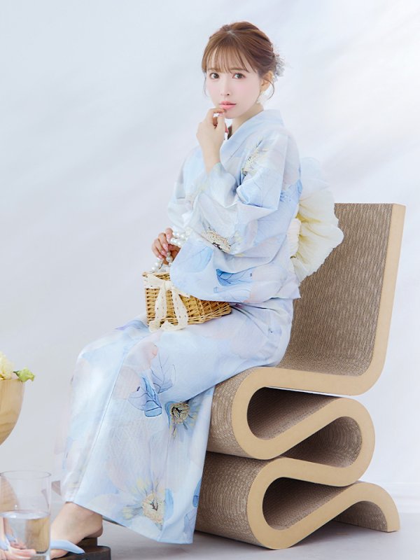 画像9: 【即日発送】アイシーフラワー牡丹浴衣  【浴衣３点セット 浴衣/帯/下駄】[YMT] (9)