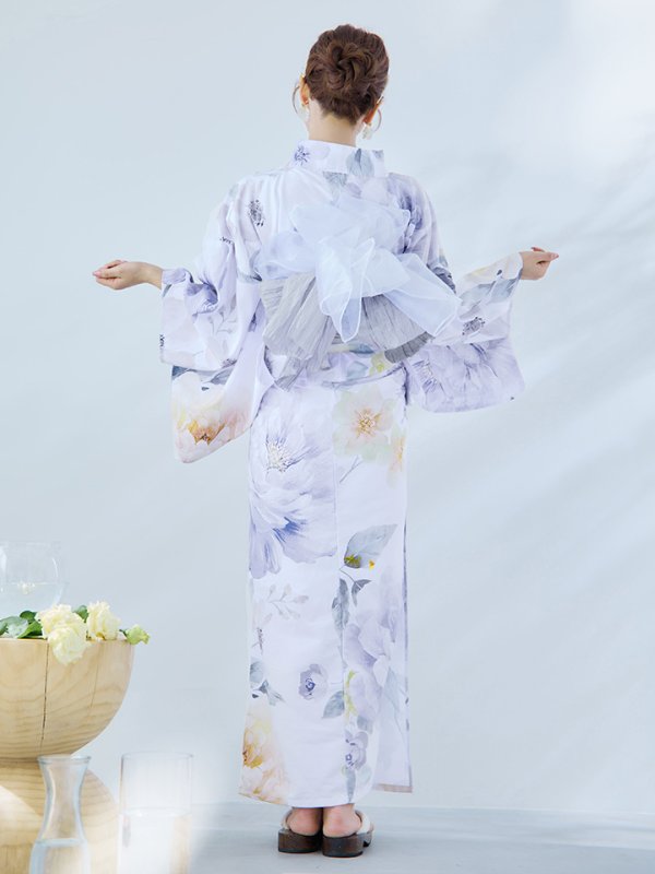 画像13: 【即日発送】シャーベットフラワー牡丹浴衣  【浴衣３点セット 浴衣/帯/下駄】[YMT] (13)