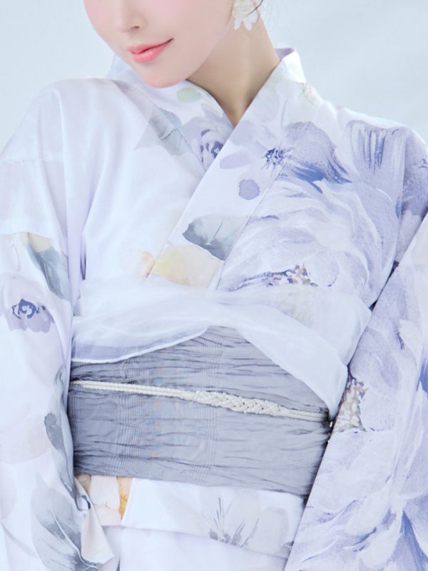 画像14: 【即日発送】シャーベットフラワー牡丹浴衣  【浴衣３点セット 浴衣/帯/下駄】[YMT] (14)