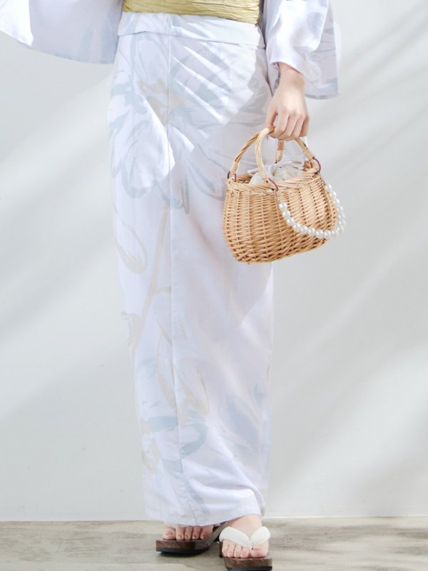 画像21: 【即日発送】ニュアンスフラワーベージュ浴衣  【浴衣３点セット 浴衣/帯/下駄】[YMT] (21)