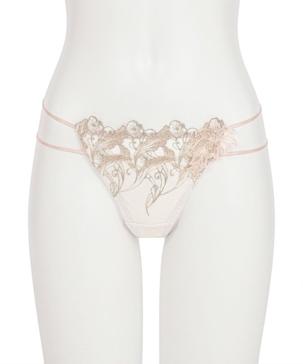 フローティングマーメイド ストレッチレース Tバック:ベビーピンク