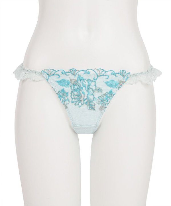 ストレッチレースTバック:ブルー