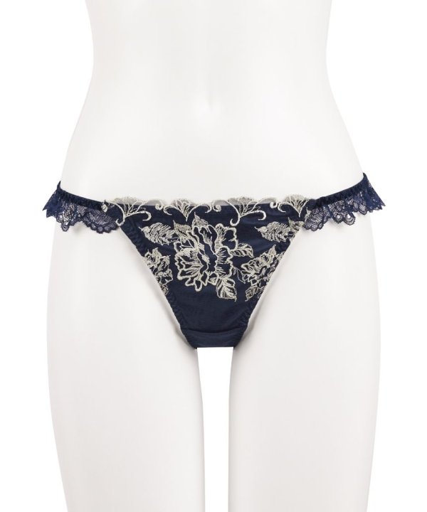 ストレッチレースTバック:ネイビー