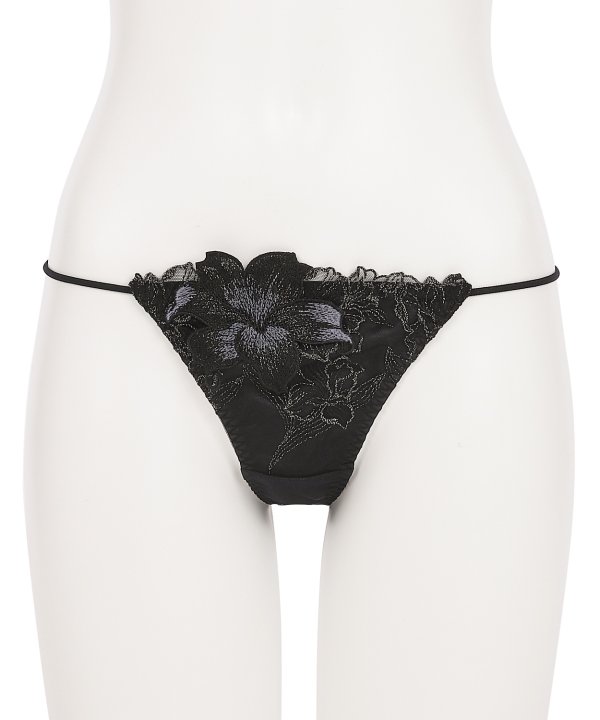 マリーサテン エンブレースTバック:ブラック