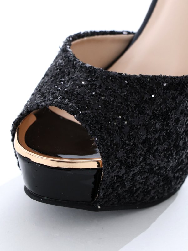 画像9: ストラップ/ビジュー/12cmヒール/厚底/グリッター/ラメ/サンダル【34-40サイズ/3カラー】[OF02] (9)