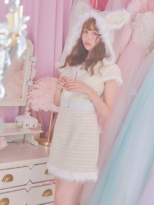 画像13: 【即日発送！】【サンタコス5点セット】【XS-XLサイズ/2カラー】ツイードチェックバニーサンタコスプレ[YMT] (13)