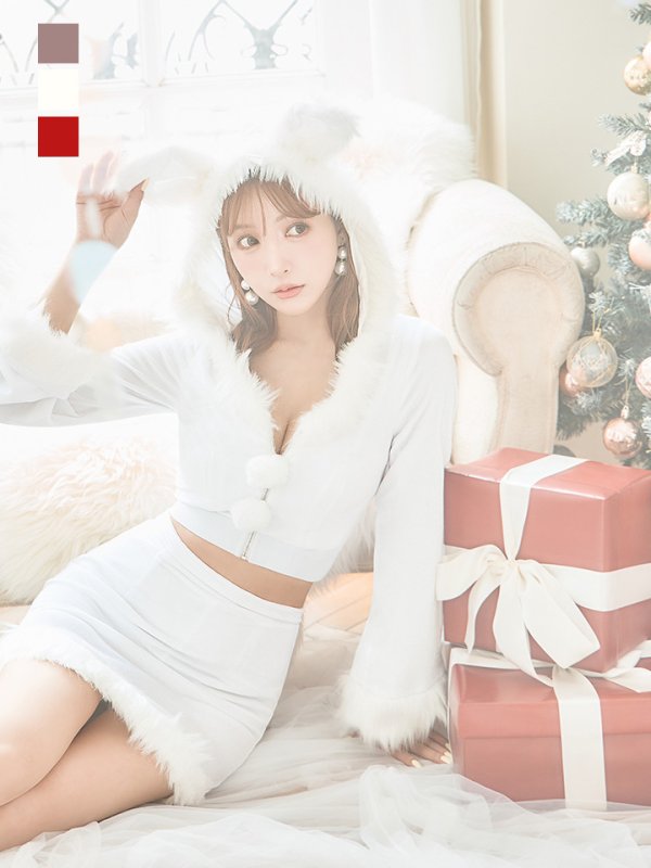 画像23: 【即日発送！】【サンタコス 4点セット】【S-Lサイズ/3カラー】セットアップバニーサンタコスプレ[YMT] (23)