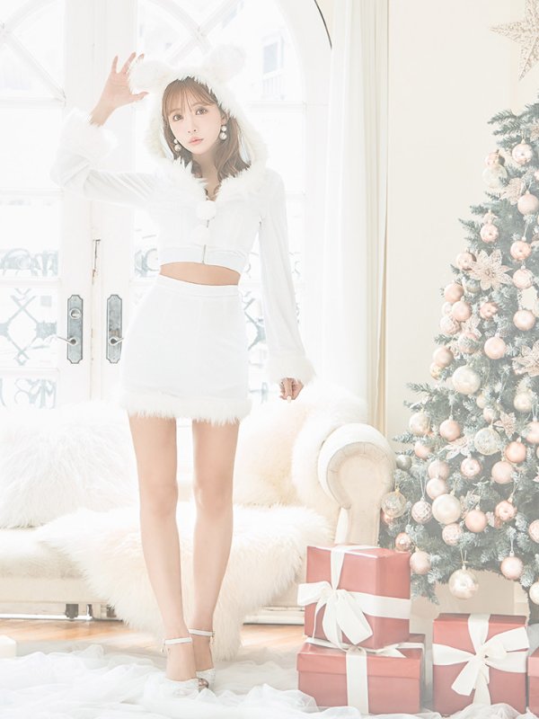 画像25: 【即日発送！】【サンタコス 4点セット】【S-Lサイズ/3カラー】セットアップバニーサンタコスプレ[YMT] (25)