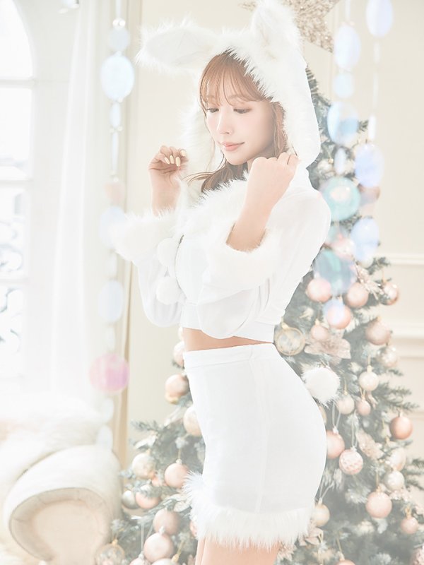 画像31: 【即日発送！】【サンタコス 4点セット】【S-Lサイズ/3カラー】セットアップバニーサンタコスプレ[YMT] (31)