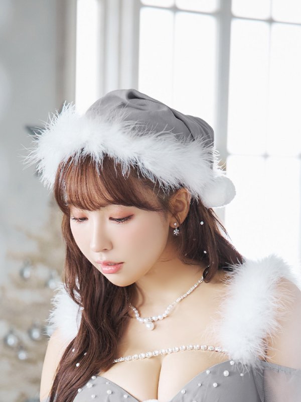 画像16: 【ノベルティ対象】【即日発送】【サンタコス 3点セット】【XS-XLサイズ/2カラー】シアーチュールオフショルダーサンタコスプレ[YMT] (16)