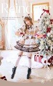 画像3: 【クリスマスコスプレ13点セット】【Malymoon/マリームーン】ミルクティーチェックトナカイメイド【2サイズ/1カラー】【予約/12月上旬発送予定】[HC03] (3)