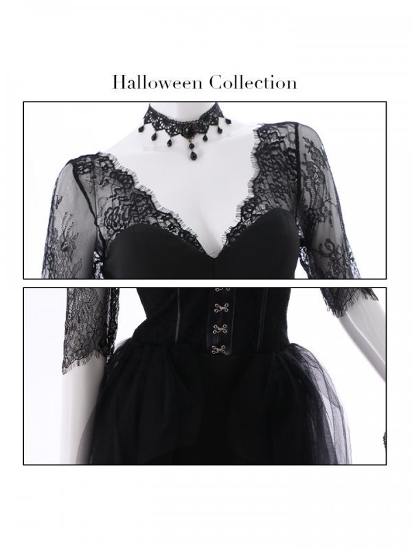 画像13: 【即日発送】ブラックバニーコスプレセット【sugar nineハロウィン4点セット】 【S-XLサイズ/1カラー】(H122YN)【OF01】 (13)