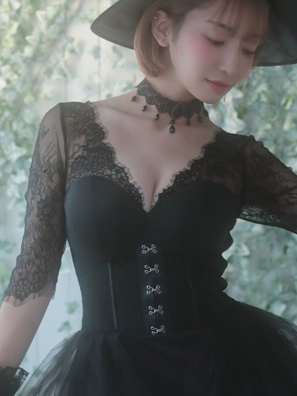 画像7: 【即日発送】ブラックバニーコスプレセット【sugar nineハロウィン4点セット】 【S-XLサイズ/1カラー】(H122YN)【OF01】 (7)