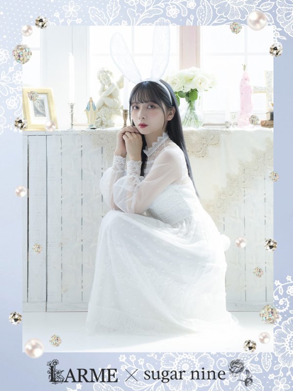 画像2: 【SALE!!】【即日発送】バニーワンピースコスプレ/レースワンピース【sugar nineハロウィン3点セット】【S-Lサイズ/1カラー】[HC03] (2)