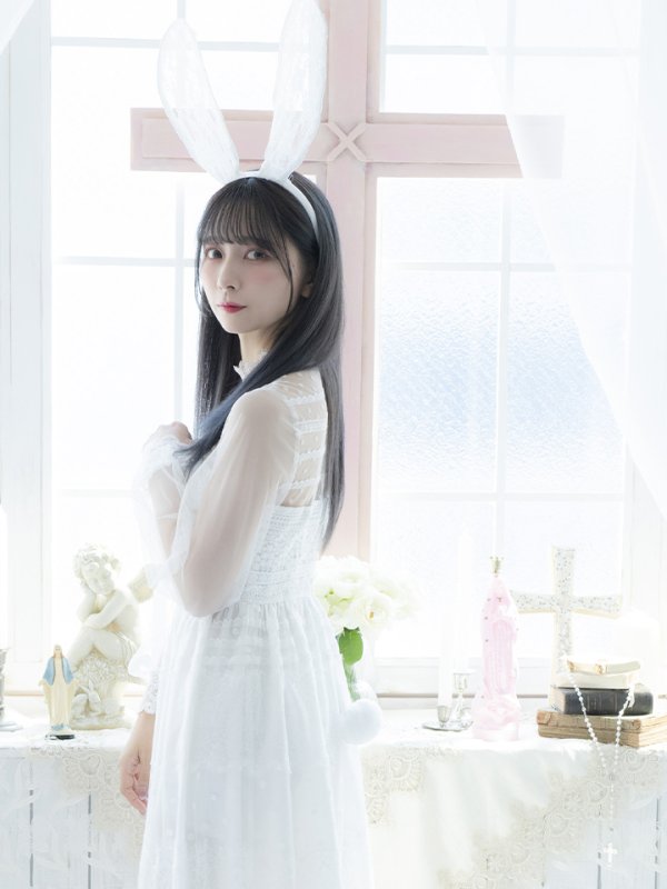 画像5: 【SALE!!】【即日発送】バニーワンピースコスプレ/レースワンピース【sugar nineハロウィン3点セット】【S-Lサイズ/1カラー】[HC03] (5)