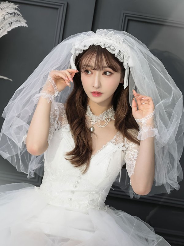 画像10: 【SALE!!】【即日発送】ショートイン花嫁ゾンビコスプレ/ブライドゾンビ【sugar nineハロウィン4点セット】【S-Lサイズ/1カラー】[OF01] (10)