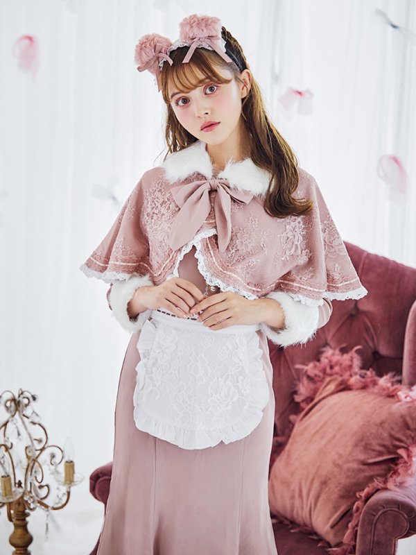 画像11: 【SALE!!】【即日発送】ファーポンチョ付きベアメイドコスプレ/ワンピースコスプレ【sugar nineハロウィン4点セット】【S-Lサイズ/1カラー】[OF01] (11)