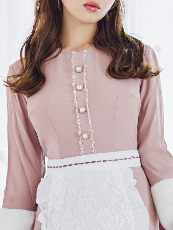 画像18: 【SALE!!】【即日発送】ファーポンチョ付きベアメイドコスプレ/ワンピースコスプレ【sugar nineハロウィン4点セット】【S-Lサイズ/1カラー】[OF01] (18)