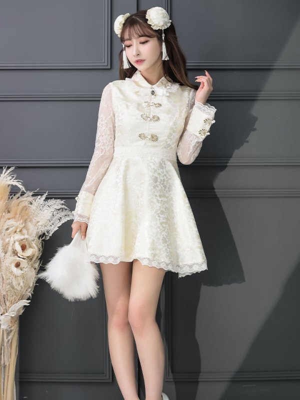 画像6: 【即日発送】Aライン/フレアスカートチャイナコスプレ【sugar nineハロウィン3点セット】【S-XLサイズ/2カラー】[HC03] (6)