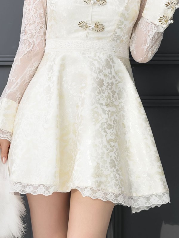 画像9: 【即日発送】Aライン/フレアスカートチャイナコスプレ【sugar nineハロウィン3点セット】【S-XLサイズ/2カラー】[HC03] (9)