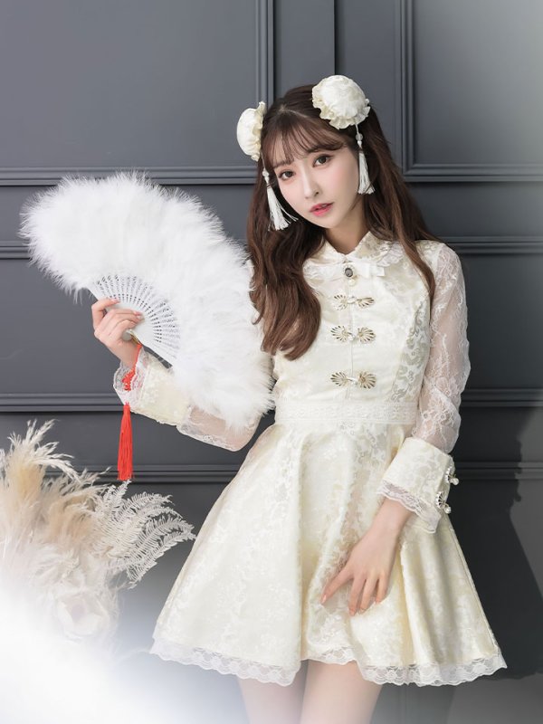 画像14: 【即日発送】Aライン/フレアスカートチャイナコスプレ【sugar nineハロウィン3点セット】【S-Mサイズ/2カラー】[HC03] (14)