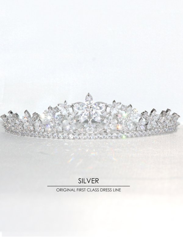 画像2: 【アクセサリー：ヘアアクセ】【ANGEL R/エンジェルアール】フラワーモチーフ/ ストーン/ ビジュー/ ティアラ/ バースデー/ ウェディング/ ヘアアクセ/ 髪飾り[OF02] (2)