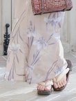 画像7: 【即日発送】ベージュ地×水仙の花浴衣  【浴衣３点セット 浴衣/帯/下駄】[YMT] (7)