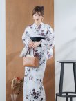 画像18: 【即日発送】ニュアンスモノトーンフラワー浴衣 OBI-siwa-200-kj-1-B / HIMO-900-yn-4-GYxGY / HEKO-800-sb-5-W / YA-73-kn-GY / GETA-01-kj-3-IV[YMT] (18)