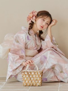 大人レトロピンク浴衣
