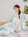 画像9: ニュアンス牡丹ペールトーン浴衣【浴衣３点セット 浴衣/帯/下駄】[YMT] (9)