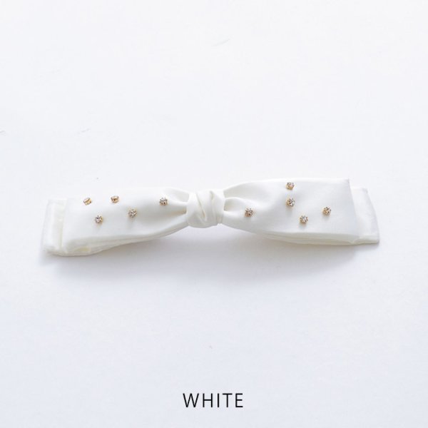 画像3: 【バレッタ】ライトストーンリボンバレッタ【1カラー】[OF02] (3)