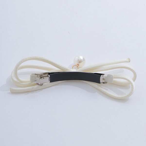 画像3: 【アクセサリー：バレッタ】紐リボンパールバレッタ【1カラー】[OF02] (3)