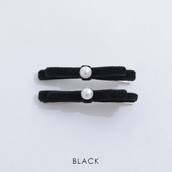 画像2: 【アクセサリー：バレッタ】シンプルリボンミニバレッタ【2カラー】[OF02] (2)