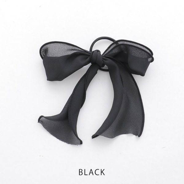 画像3: 【アクセサリー/ヘアゴム】シアーリボンヘアゴム【2カラー】[OF02] (3)