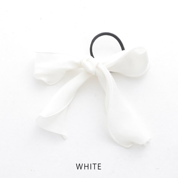 画像2: 【アクセサリー/ヘアゴム】シアーリボンヘアゴム【2カラー】[OF02] (2)