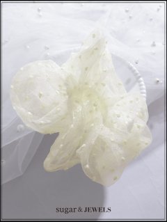 【アクセサリー：ヘアゴム】ドットチュールシュシュ【1カラー】[OF02] [A2307477-260129-1]