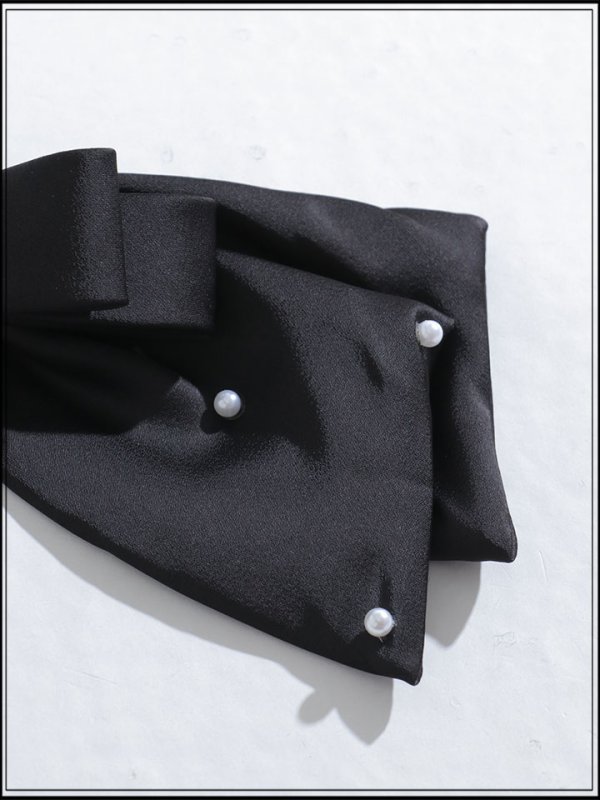 画像4: 【ヘアアクセサリー】パールリボンバレッタ【1カラー】[OF02]  (4)