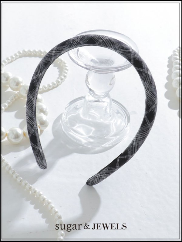 画像1: 【ヘアアクセサリー カチューシャ】オンブレチェックカチューシャ【1カラー】[OF02] 【YN】 (1)