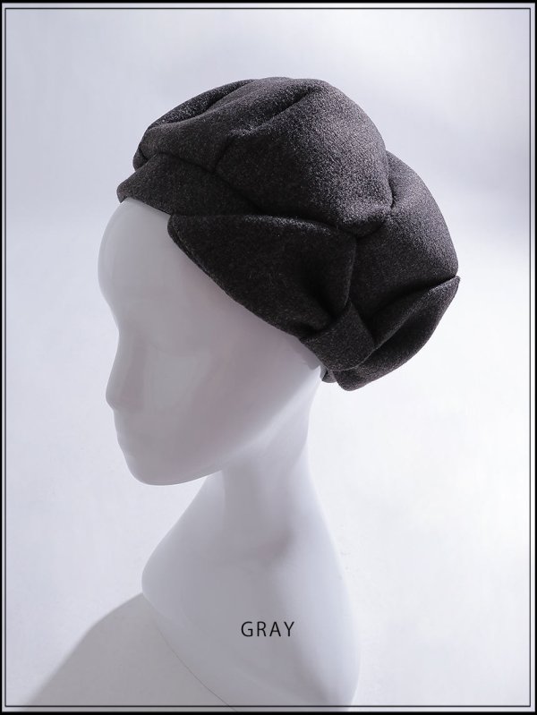 画像2: 【帽子】サイドリボンベレー帽【1カラー】[OF02]  (2)