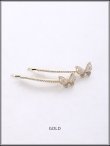 画像2: 【ヘアアクセ】バタフライビジューラインヘアピン【Fサイズ/1カラー】[OF02]  (2)
