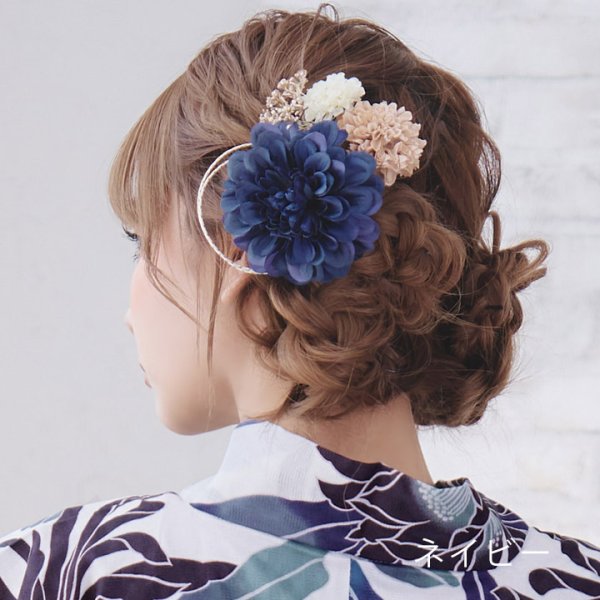 画像5: 【浴衣小物】3連フラワーコサージュ【1カラー】[YMT] (5)