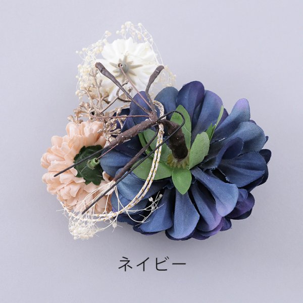 画像3: 【浴衣小物】3連フラワーコサージュ【1カラー】[YMT] (3)
